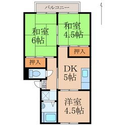 キタモリハイツ１号棟の物件間取画像